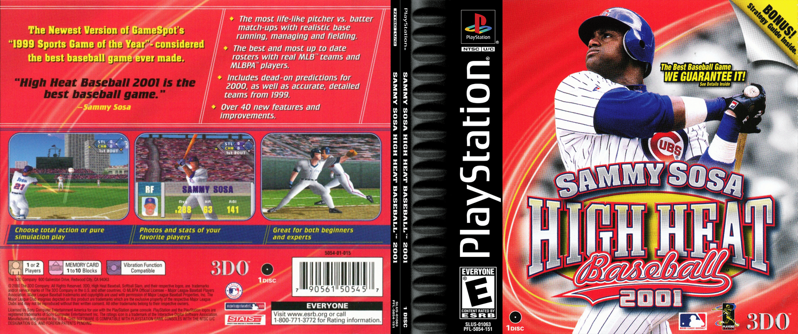 Sammy Sosa High Heat Baseball 2001 — box-texture (US)