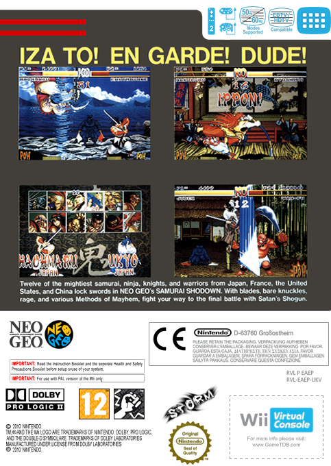 Samurai Shodown — box-2D-back (EU)