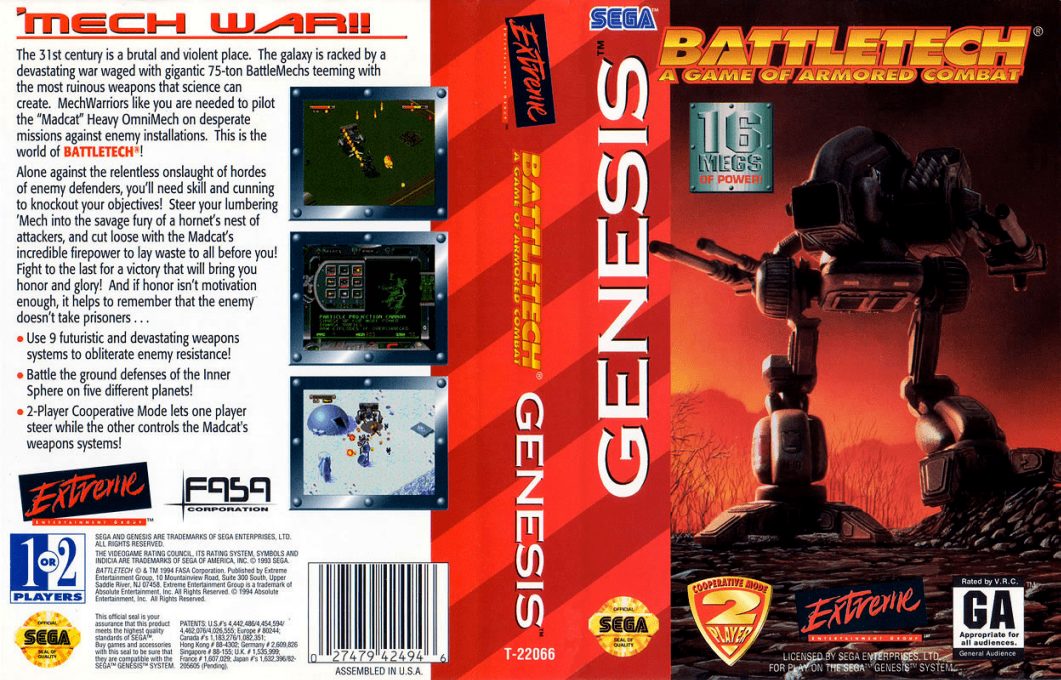 Battletech - A Game Of Armored Combat — box-texture (US)