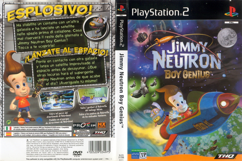 Nickelodeon Jimmy Neutron - Boy Genius - Jet Fusion — box-texture (SP)