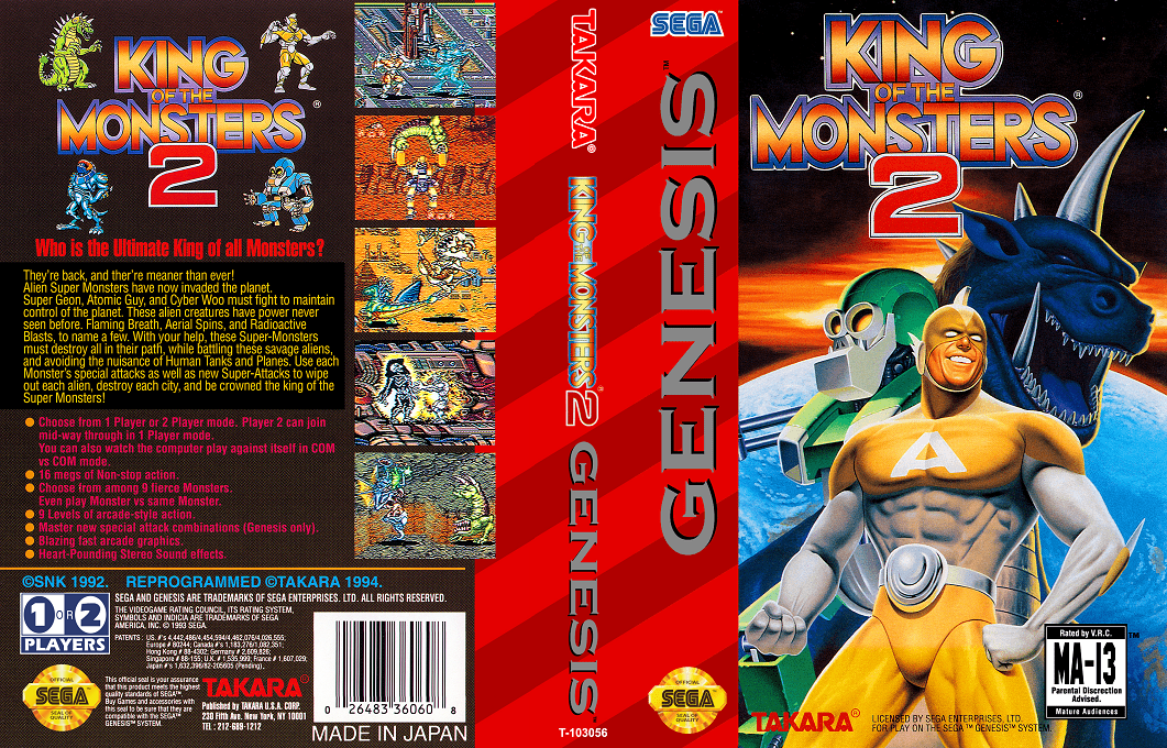King Of The Monsters 2 — box-texture (US)