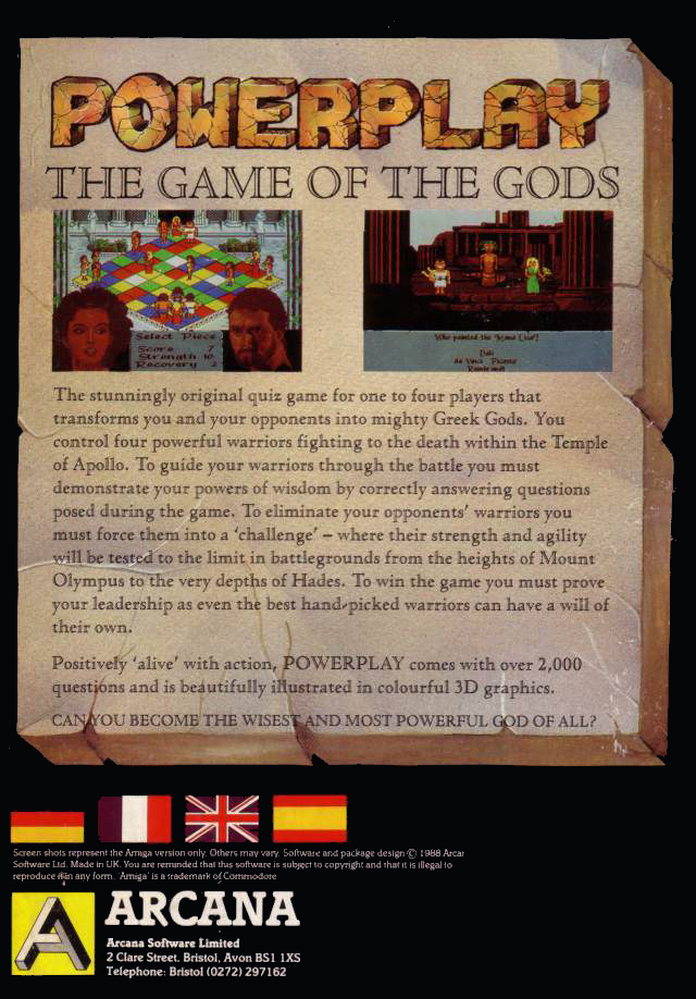 Powerplay - The Game of the Gods — box-2D-back (EU)