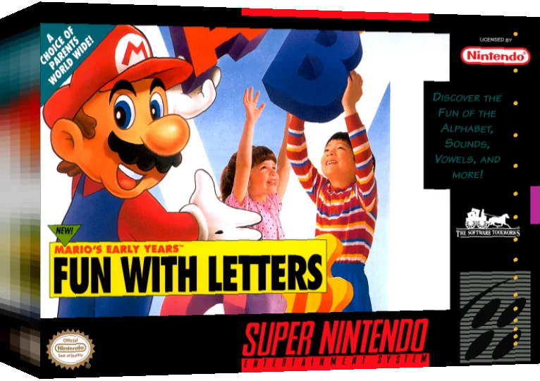 Mario's Early Years - Fun with Letters — box-3D (US)
