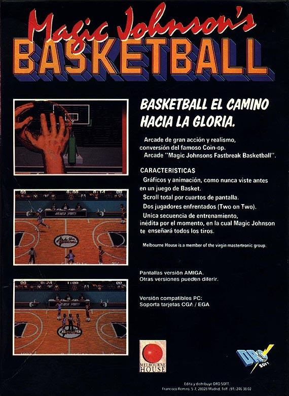 Magic Johnson's Basketball — box-2D-back (SP)