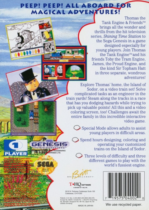 Thomas The Tank Engine And Friends — box-2D-back (US)
