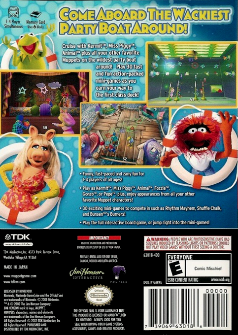 Muppets - Party Cruise — box-2D-back (US)