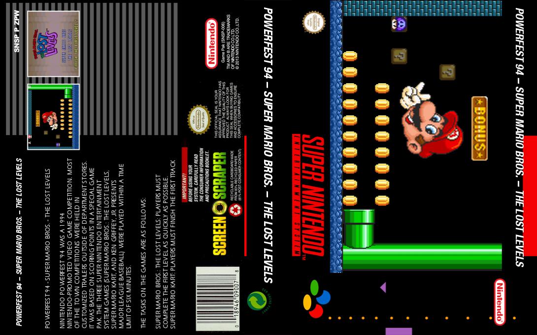 Powerfest 94 - Super Mario Bros. - The Lost Levels — box-texture (WOR)
