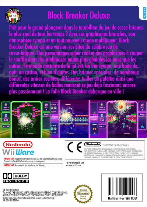 Block Breaker Deluxe — box-2D-back (FR)