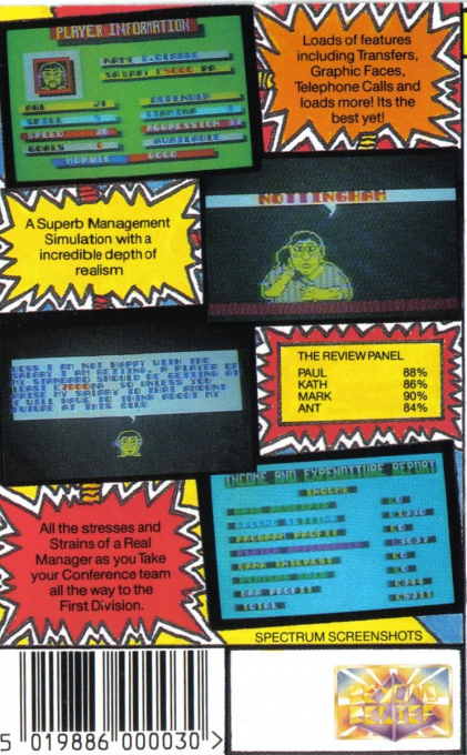 Jimmy's Soccer Manager — box-2D-back (EU)