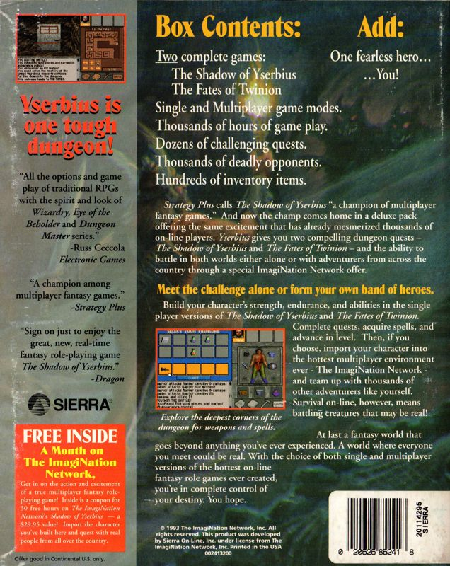 Shadow of Yserbius, The — box-2D-back (US)