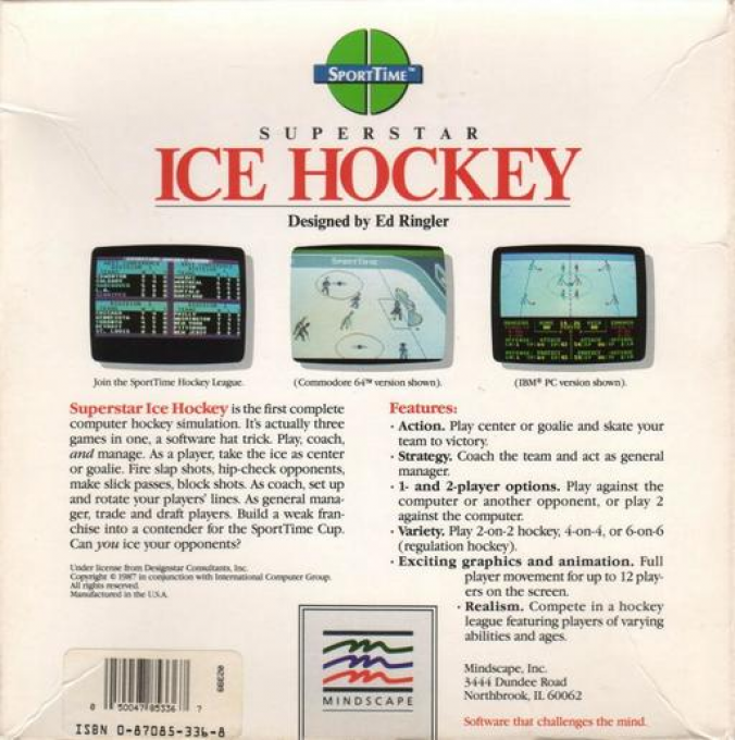 Superstar Ice Hockey — box-2D-back (US)