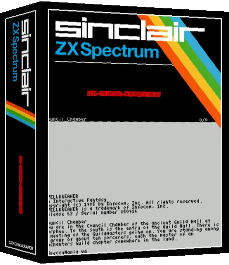 ZxZvm - Spellbreaker - An Interactive Fantasy — box-3D (SS)