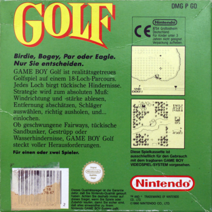 Golf — box-2D-back (DE)