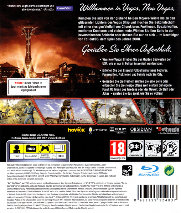 Fallout - New Vegas — box-2D-back (DE)