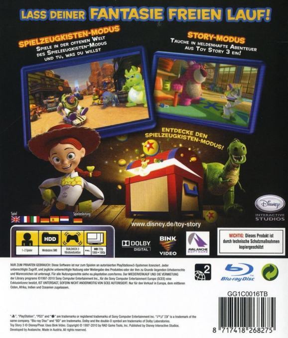 Disney-Pixar Toy Story 3 — box-2D-back (DE)