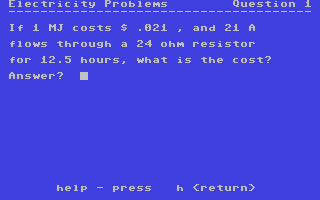 Electricity Problems — ss (EU)