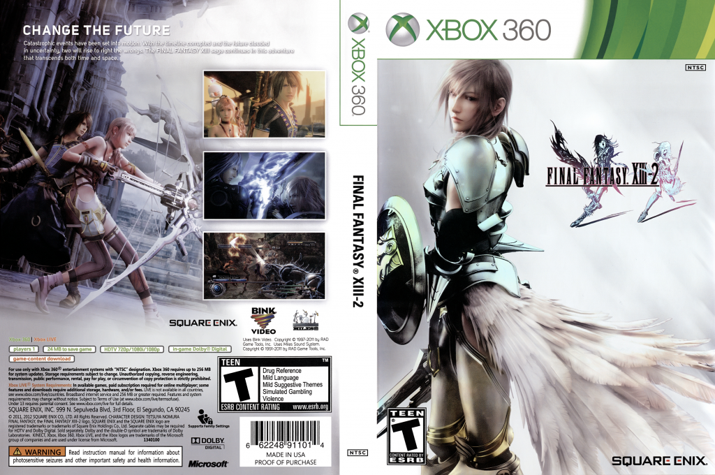 Final Fantasy XIII-2 — box-texture (US)