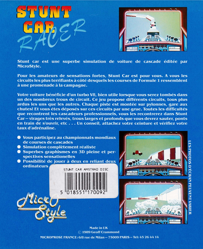 Stunt Car Racer — box-2D-back (FR)