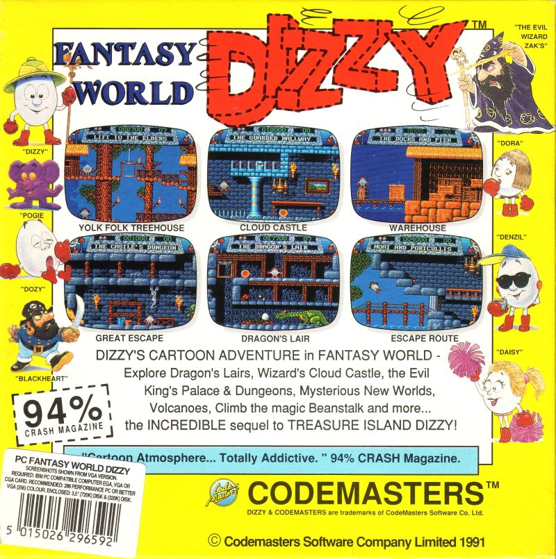 Fantasy World Dizzy — box-2D-back (UK)