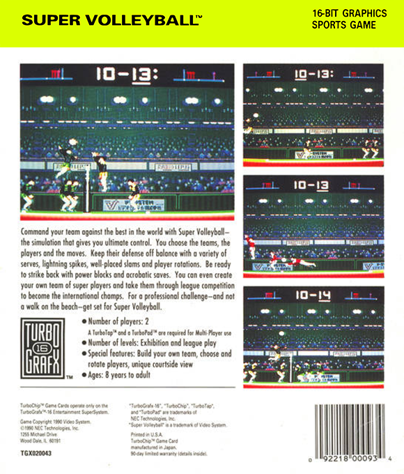 Super Volleyball — box-2D-back (US)