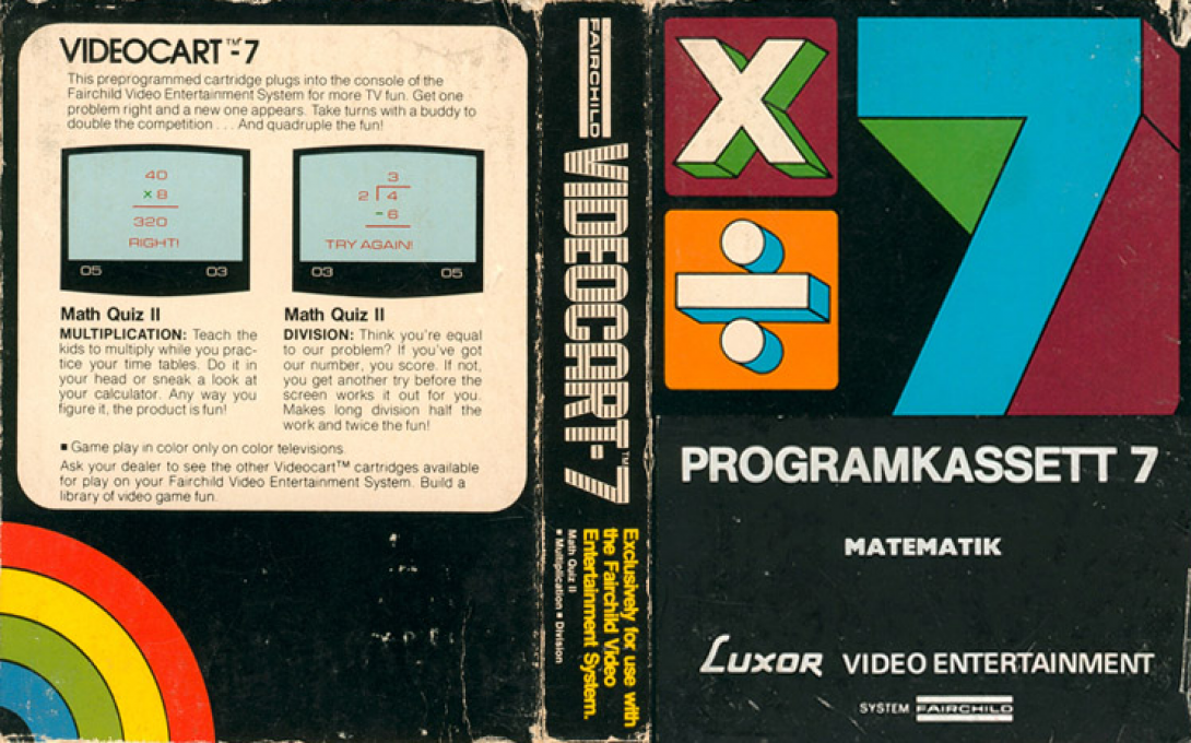 Videocart-7 - Math Quiz 2 - Multiplication, Division — box-texture (SE)