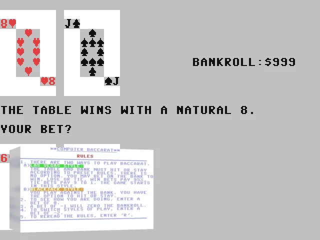 Computer Baccarat — mixrbv2 (WOR)