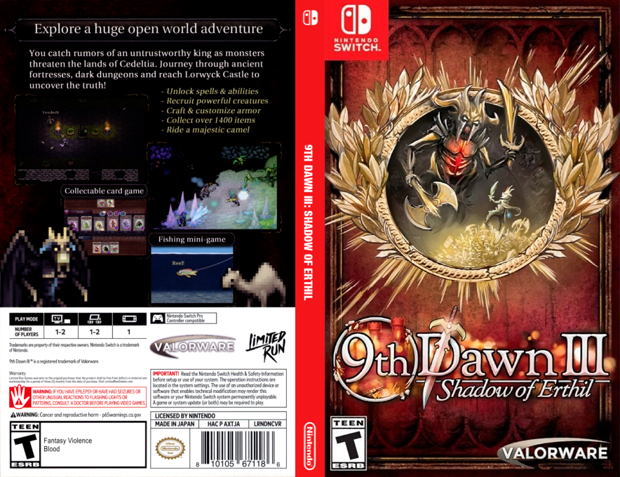 9th Dawn III - Shadow of Erthil — box-texture (US)
