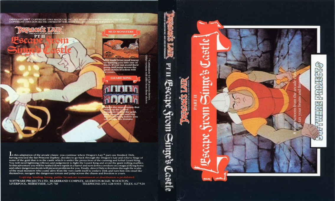 Dragon's Lair Part II - Escape from Singe's Castle — box-texture (EU)