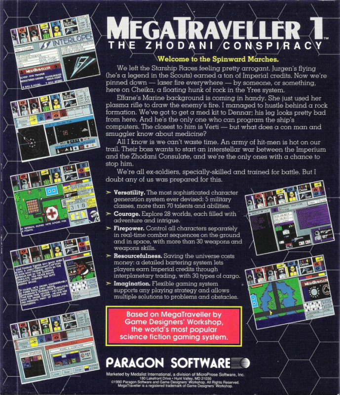 Megatraveller 1 - The Zhodani Conspiracy — box-2D-back (US)