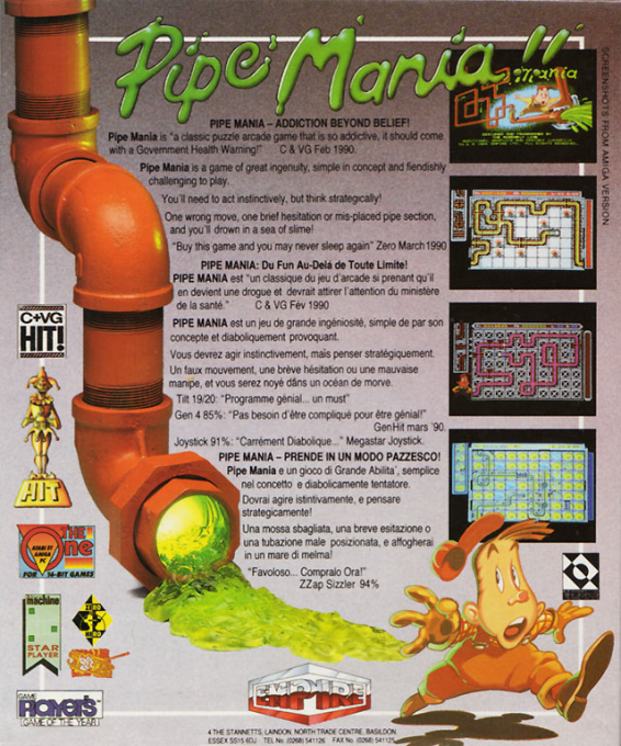 Pipe Mania — box-2D-back (EU)