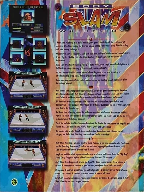 Body Slam Wrestling — box-2D-back (EU)