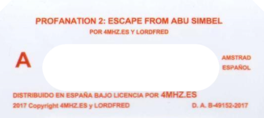 Profanation 2 - Escape From Abu Simbel — support-texture (SP)