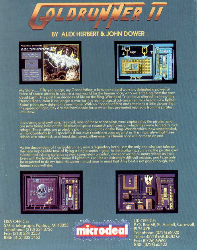 Goldrunner II — box-2D-back (WOR)