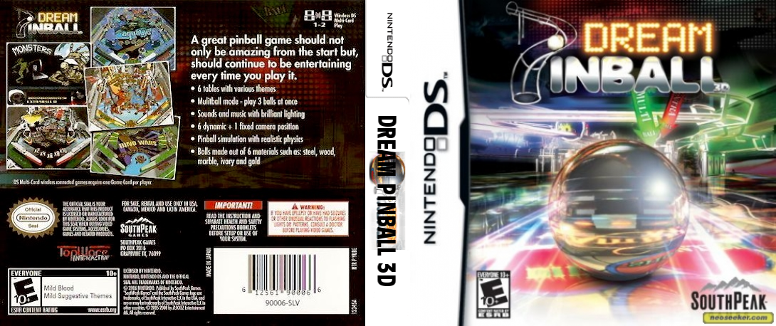 Dream Pinball 3D — box-texture (US)