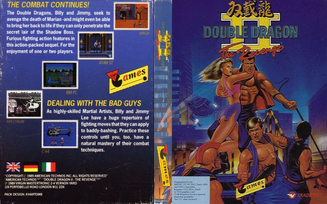 Double Dragon 2 - The Revenge — box-texture (EU)