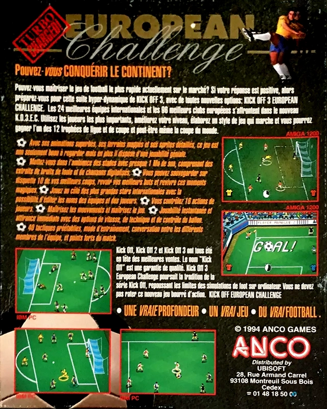 Kick Off 3 - European Challenge — box-2D-side (FR)