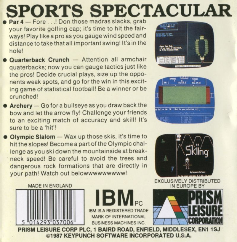 Sports Spectacular — box-2D-back (UK)