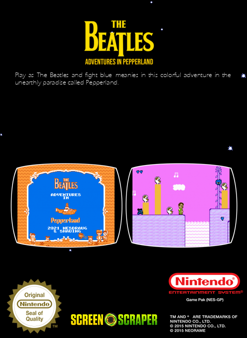 Beatles, The - Adventures in Pepperland — box-2D-back (SS)