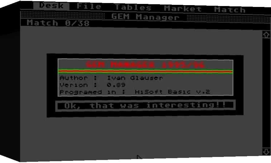 GEM Manager	1995-96 — box-3D (WOR)