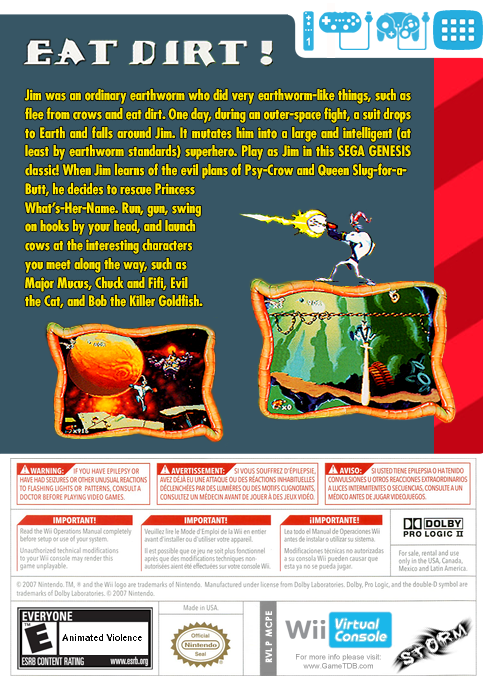 Earthworm Jim — box-2D-back (US)