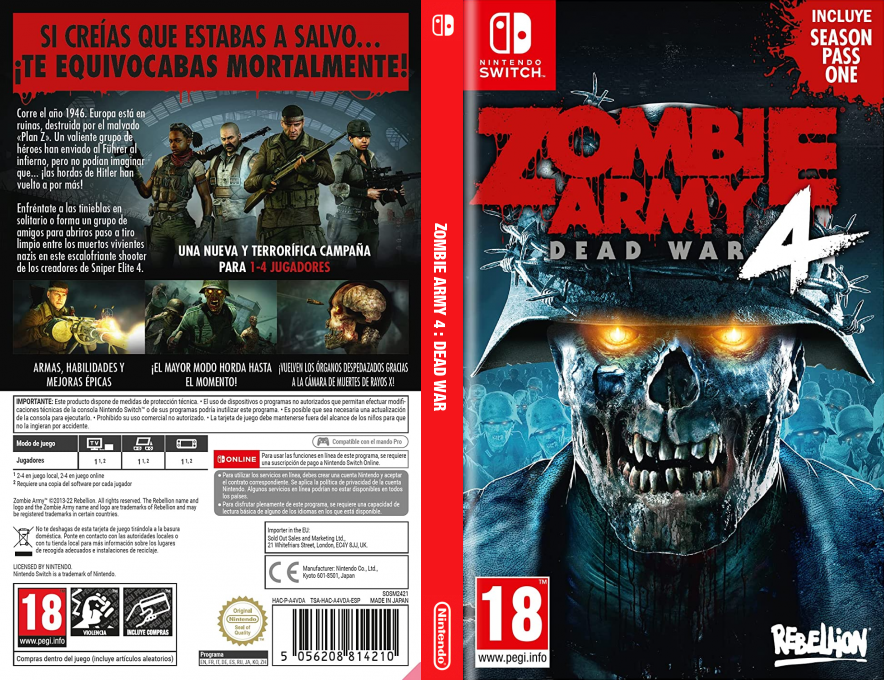 Zombie Army 4 Dead War — box-texture (EU)