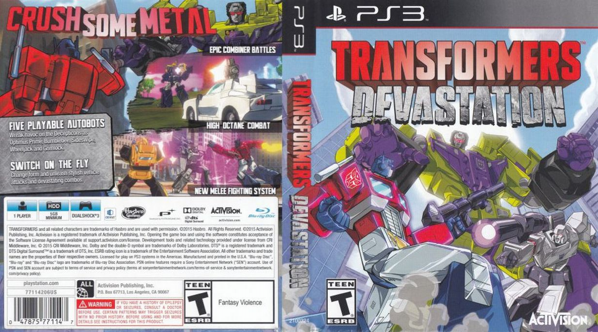 Transformers - Devastation — box-texture (US)