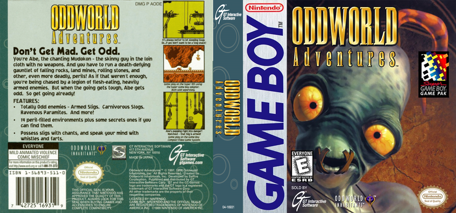 Oddworld Adventures — box-texture (US)