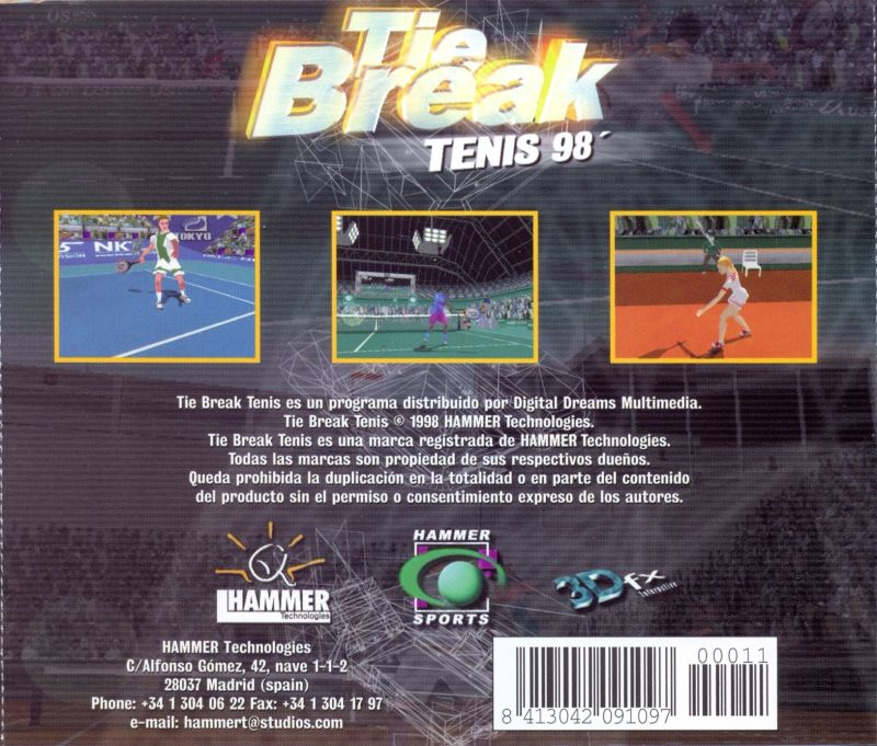 Tie Break Tenis 98 — box-2D-back (CUS)