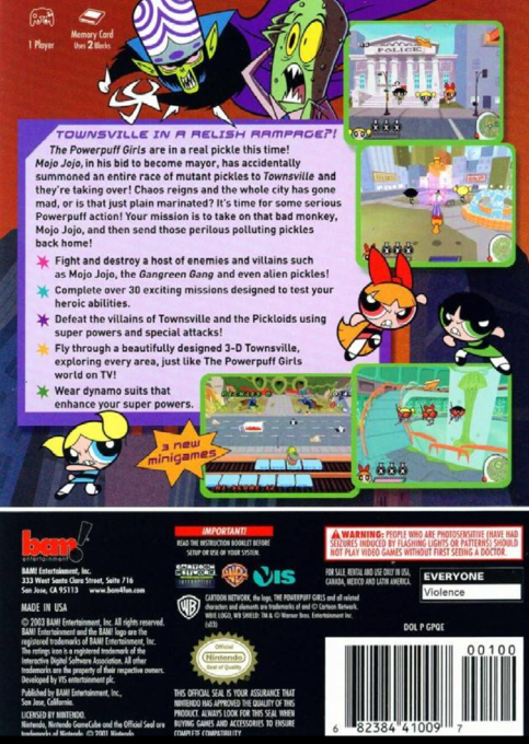 Powerpuff Girls, The - Relish Rampage - Pickled Edition — box-2D-back (US)