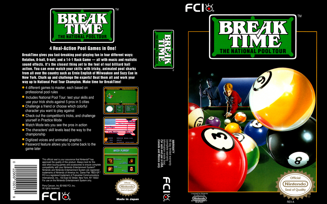 Break Time - The National Pool Tour — box-texture (US)