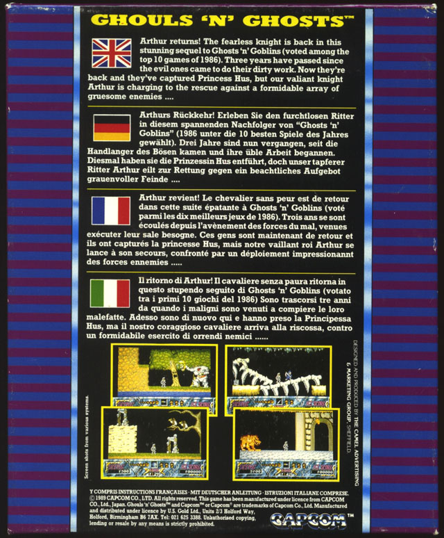 Ghouls 'n' Ghosts — box-2D-back (EU)