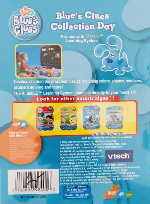 Blue's Clues - Collection Day — box-2D-back (US)