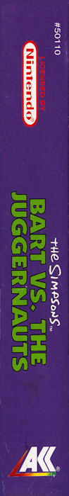 The Simpsons : Bart vs. the Juggernauts — box-2D-side (US)
