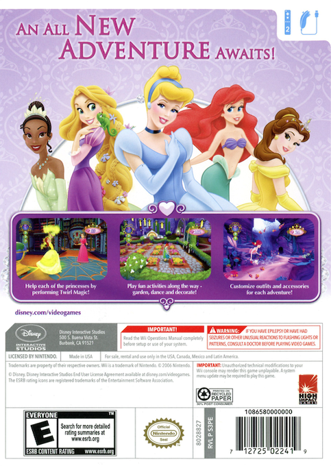 Disney Princesses - Mon Royaume Enchanté — box-2D-back (US)